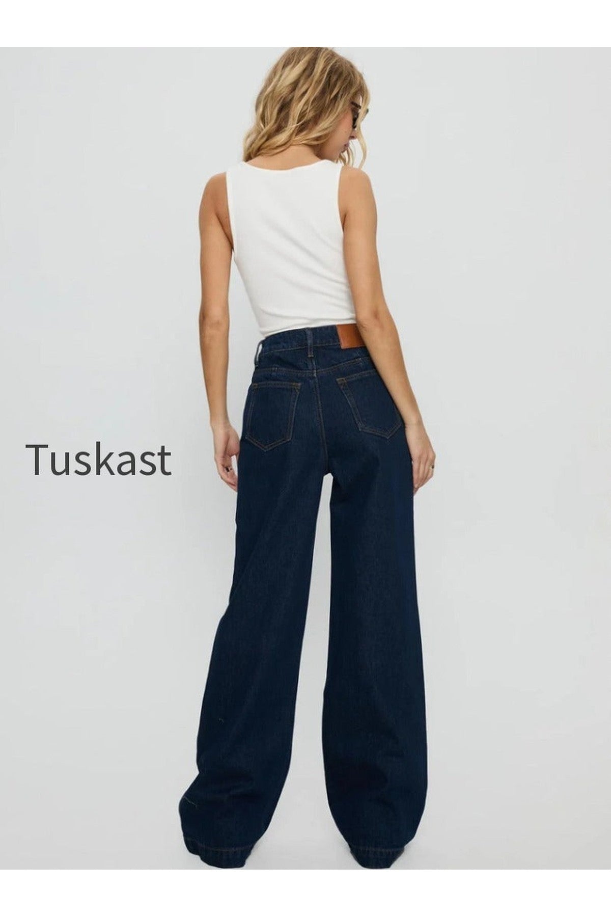 Goldie High Rise Wide Leg Jeans Indigo