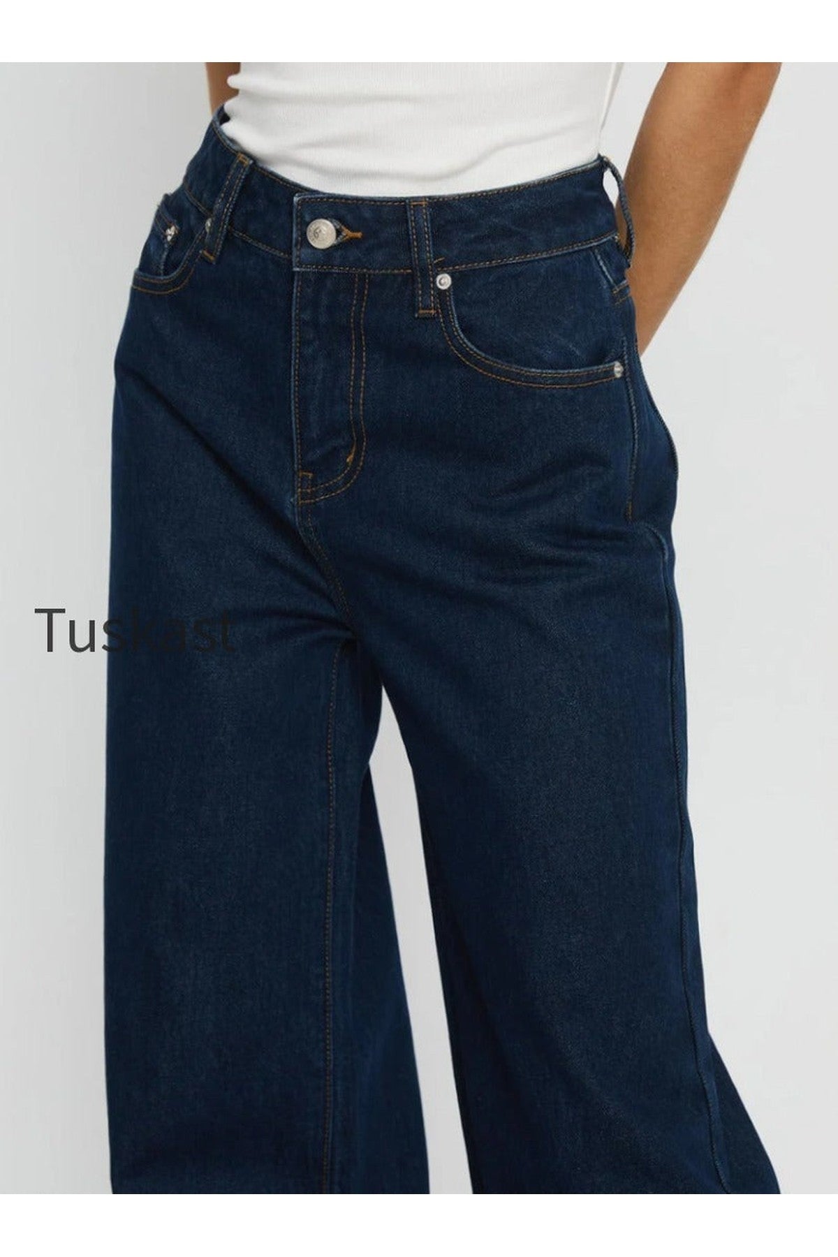Goldie High Rise Wide Leg Jeans Indigo