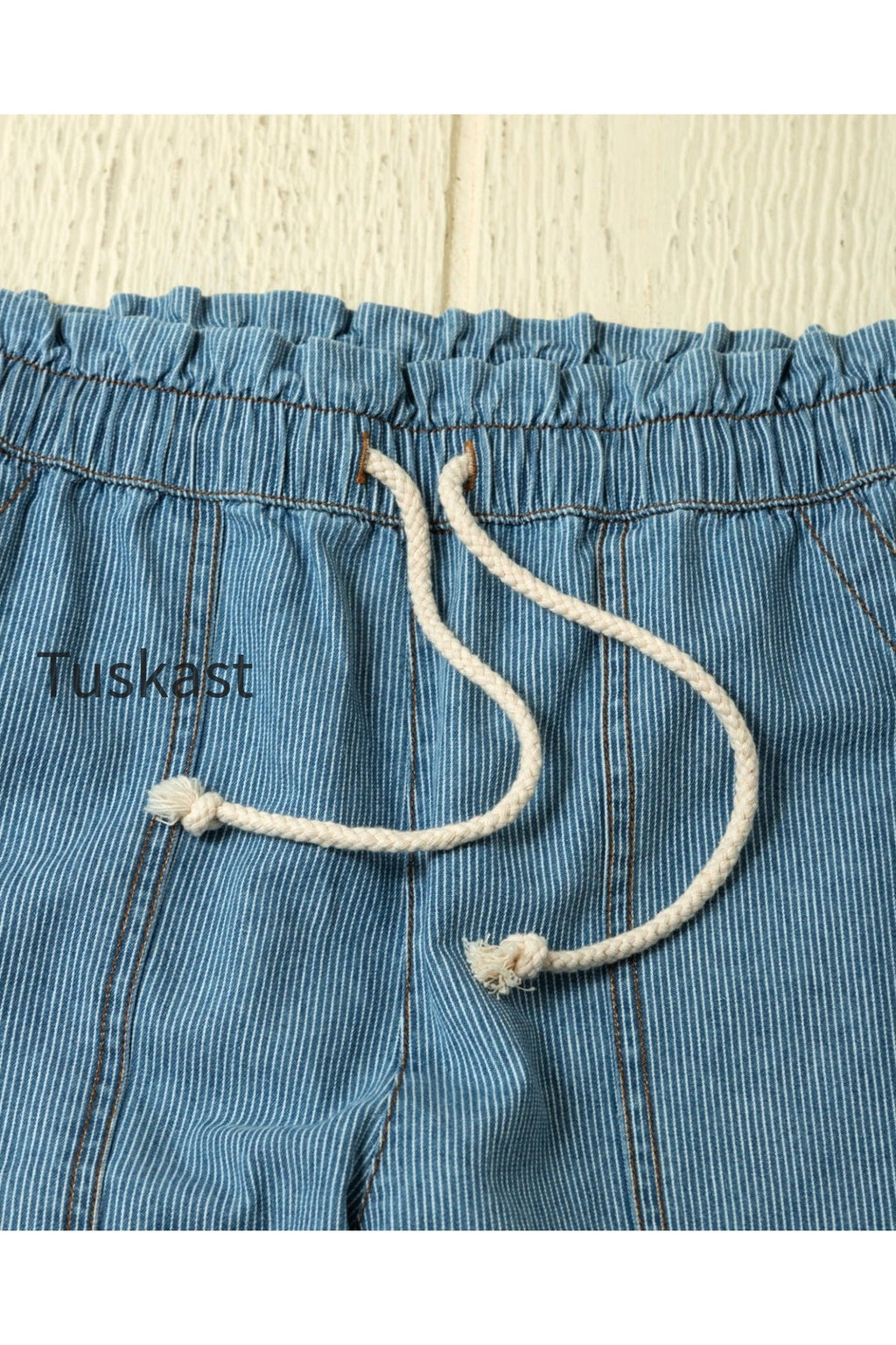 Women's Beach Pant in Denim Blue Hickory Stripe