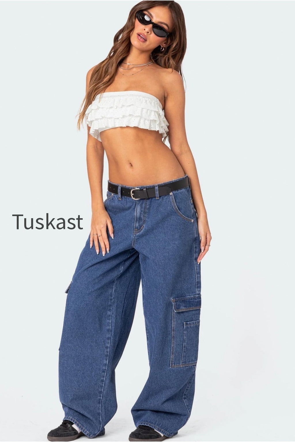 Super Baggy Oversized Belted Jeans