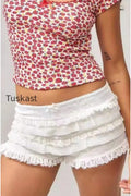 Layered Ruffle Lace Shorts