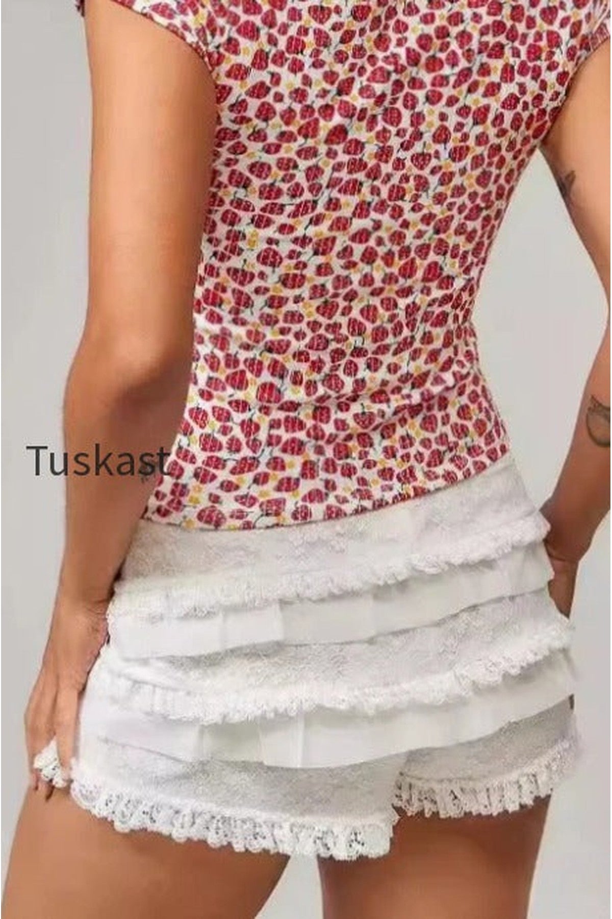 Layered Ruffle Lace Shorts