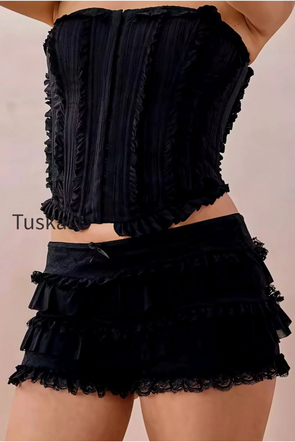 Layered Ruffle Lace Shorts