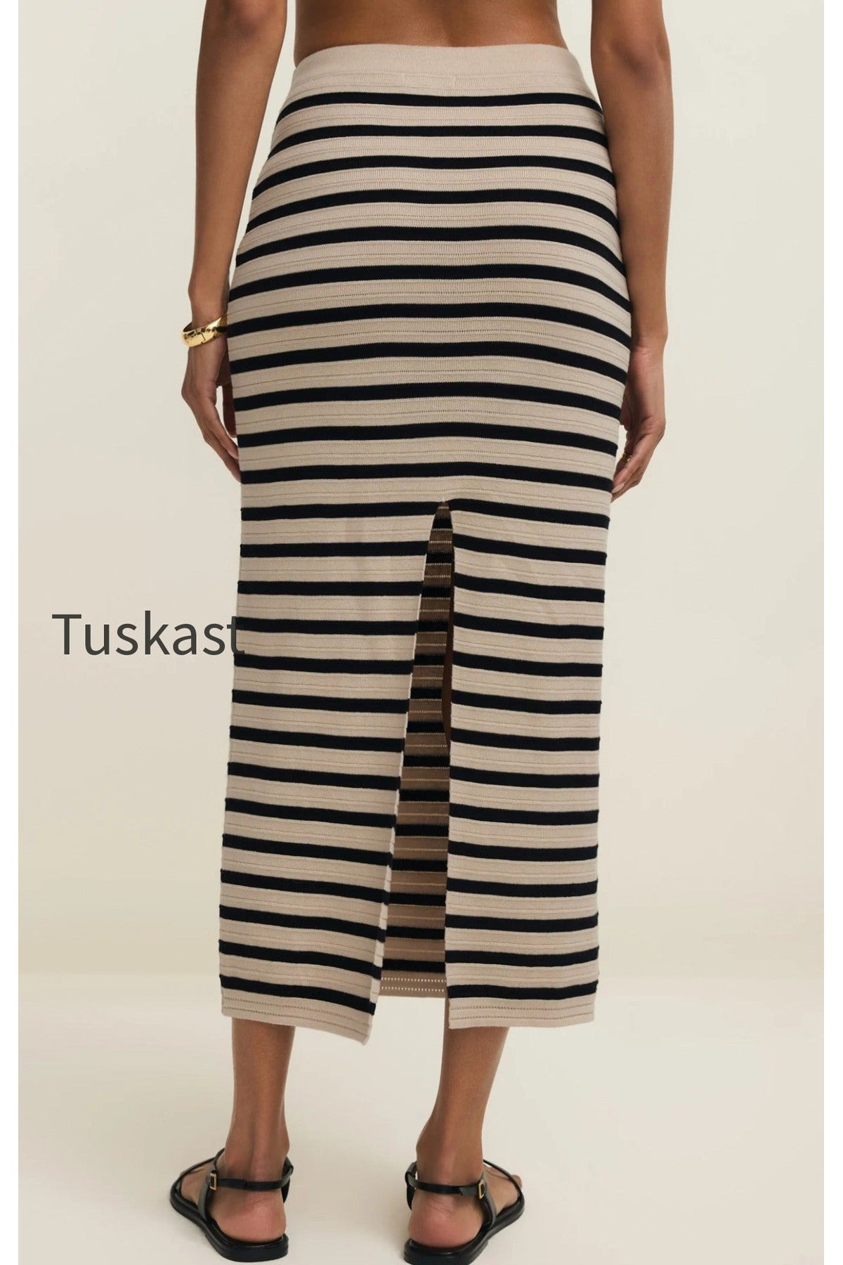 Emori Striped Midi Skirt