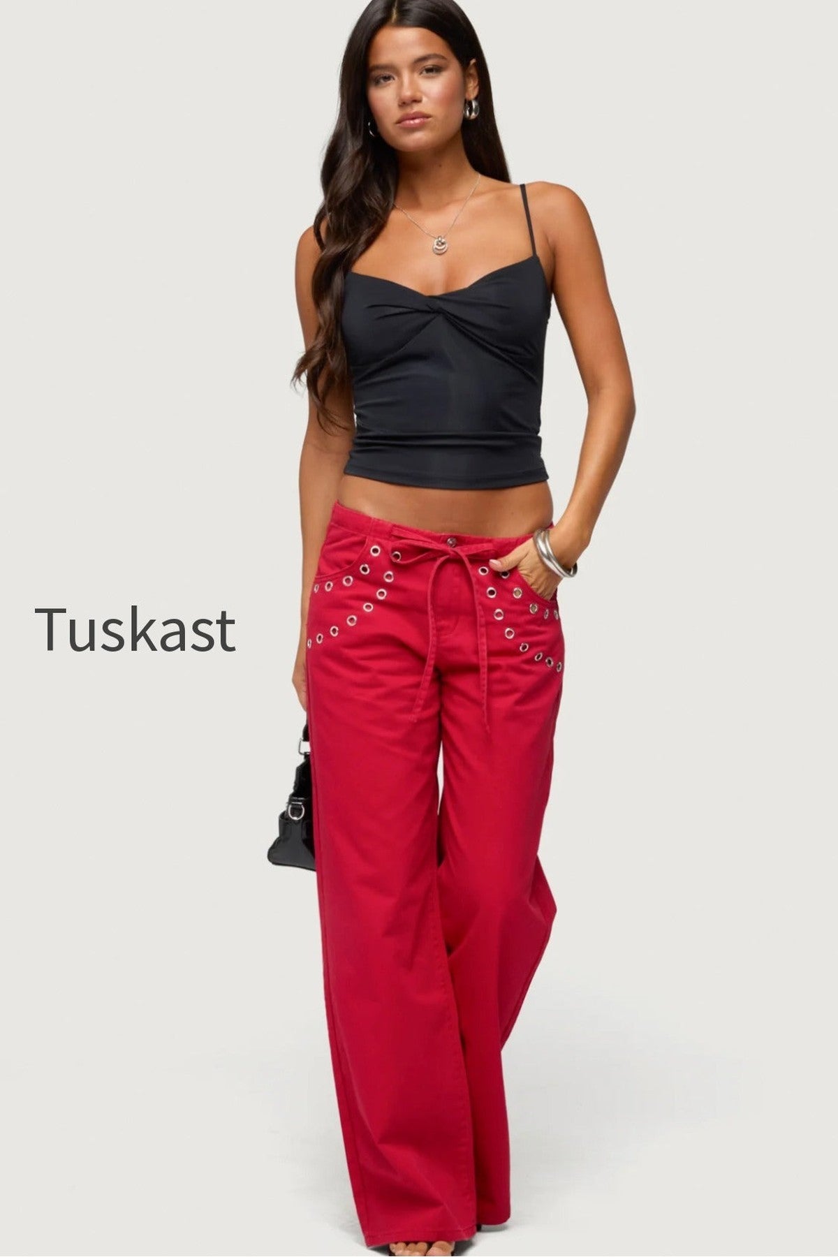 Kala Grommet Low Rise Baggy Jeans