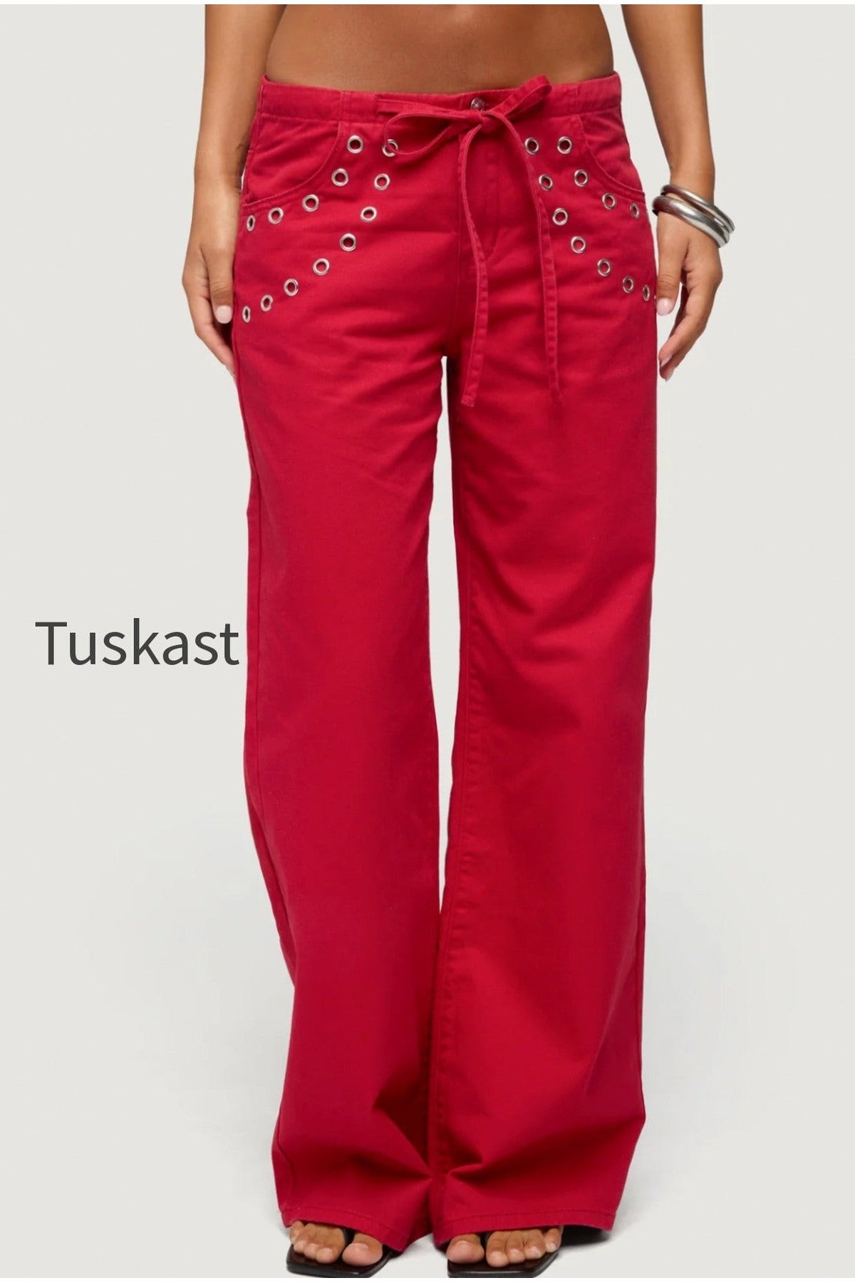 Kala Grommet Low Rise Baggy Jeans