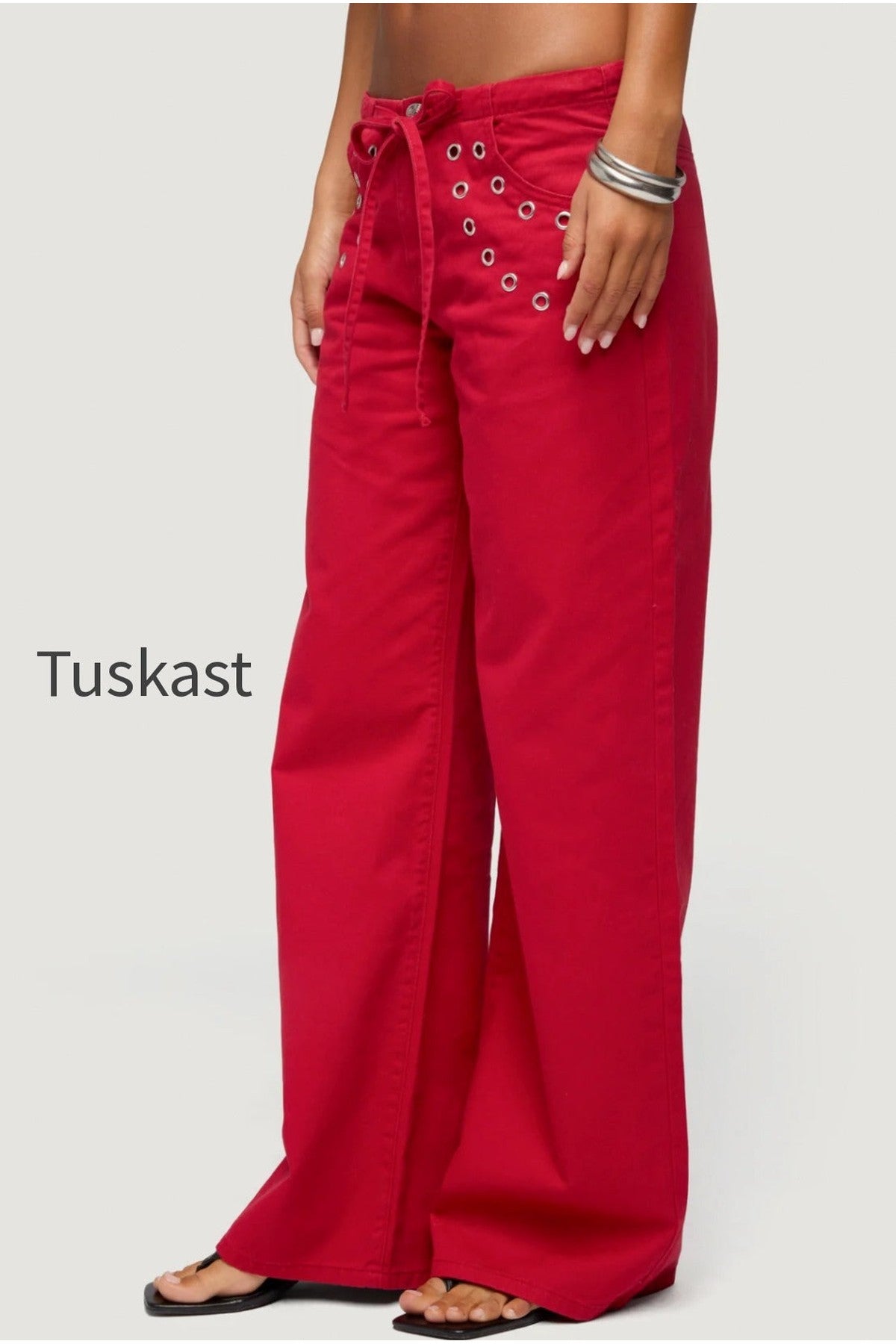 Kala Grommet Low Rise Baggy Jeans