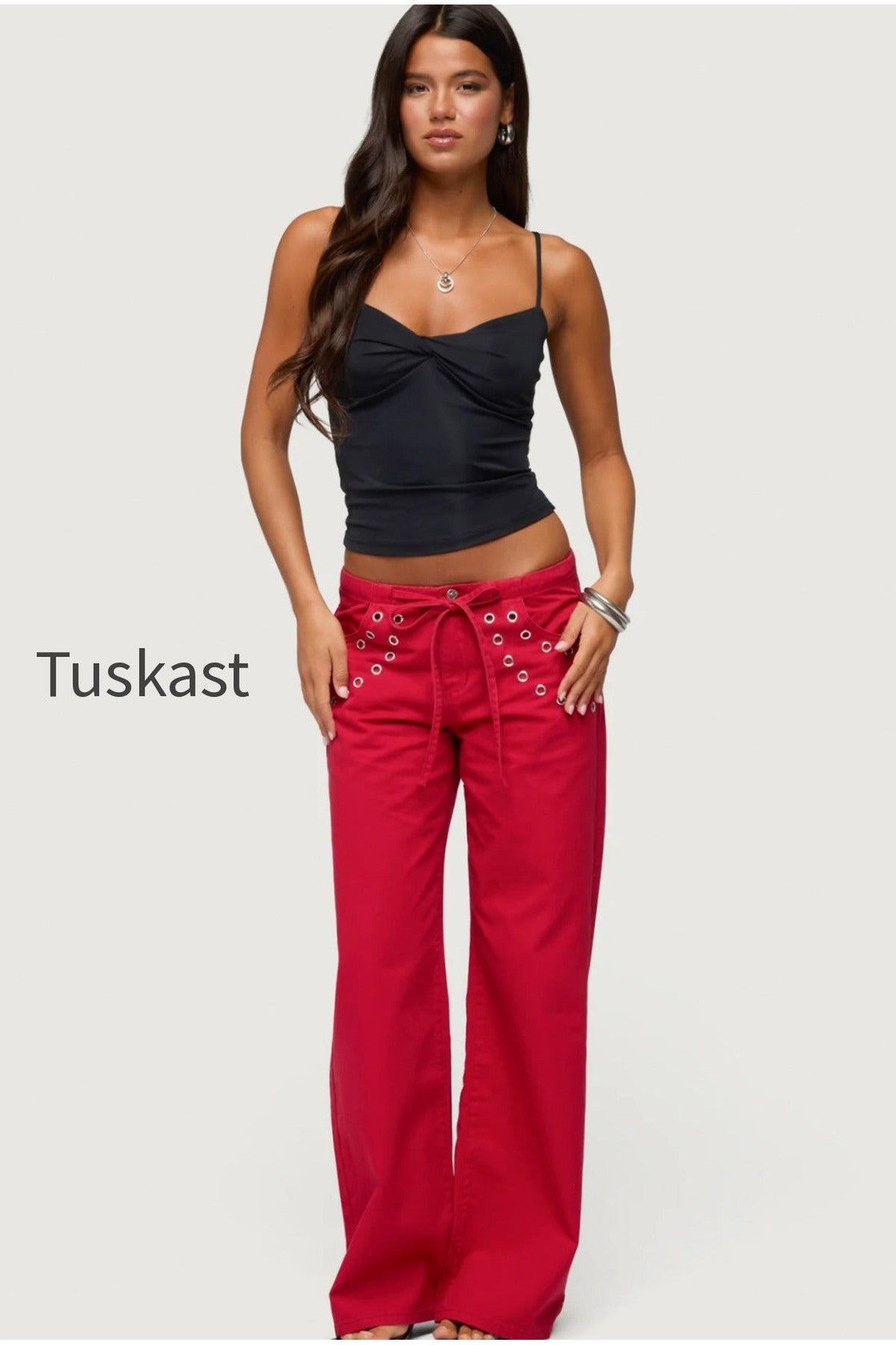 Kala Grommet Low Rise Baggy Jeans