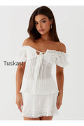 Hundred Percent Mini Skirt - White