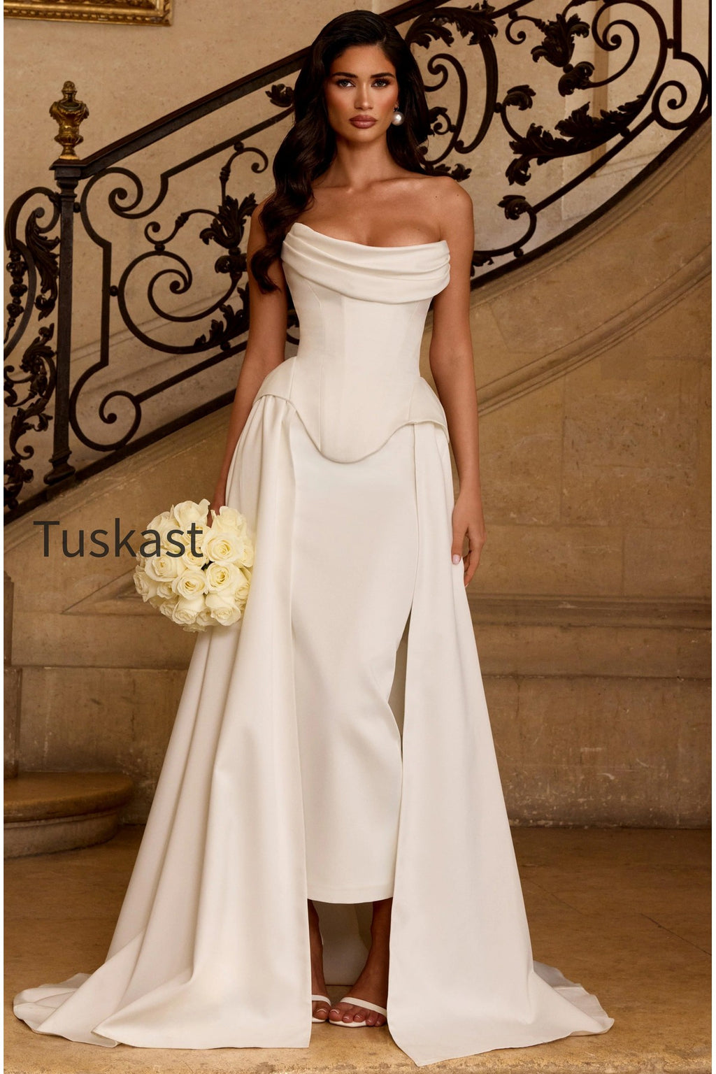 Neri Skirt Train - Ivory
