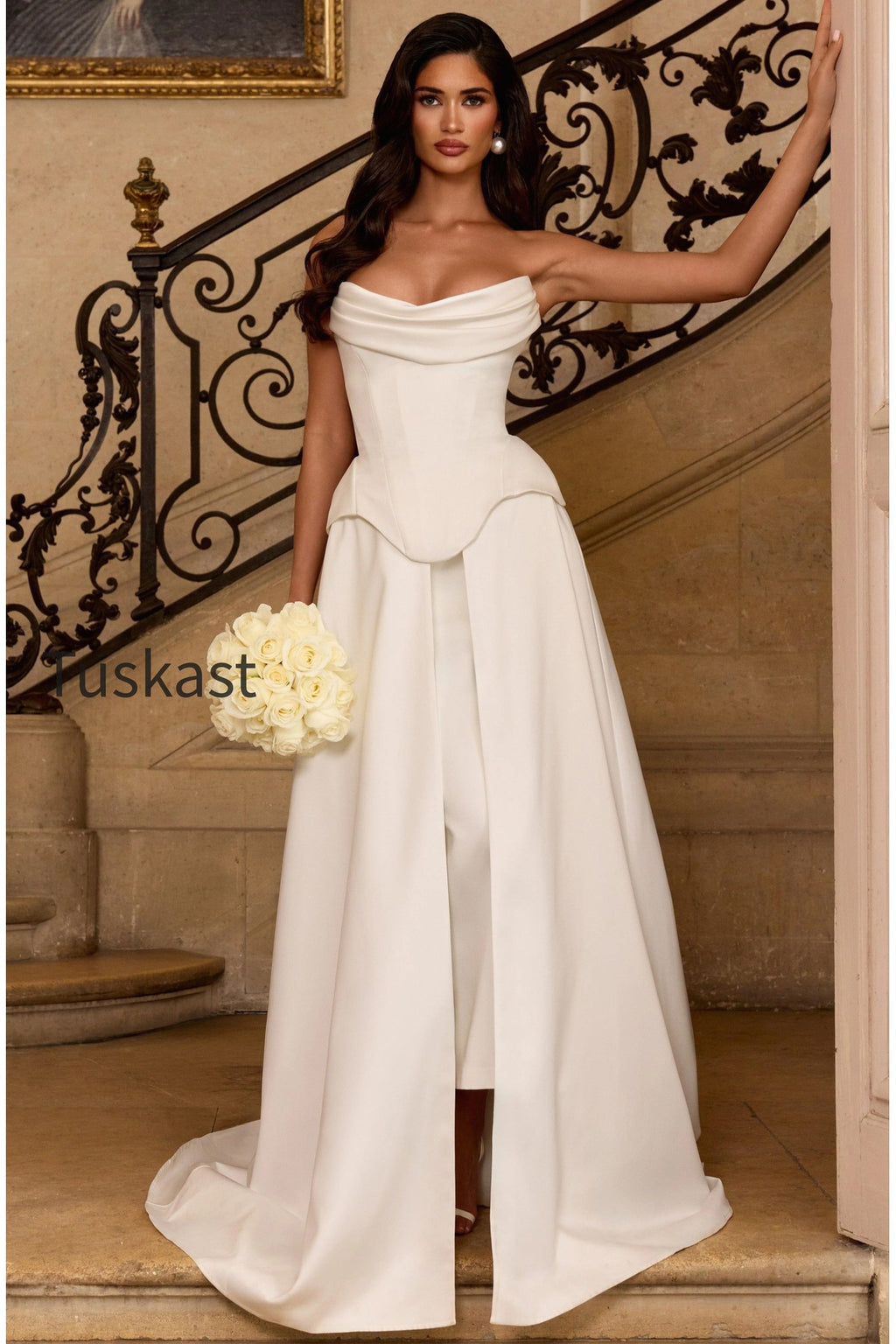 Neri Skirt Train - Ivory