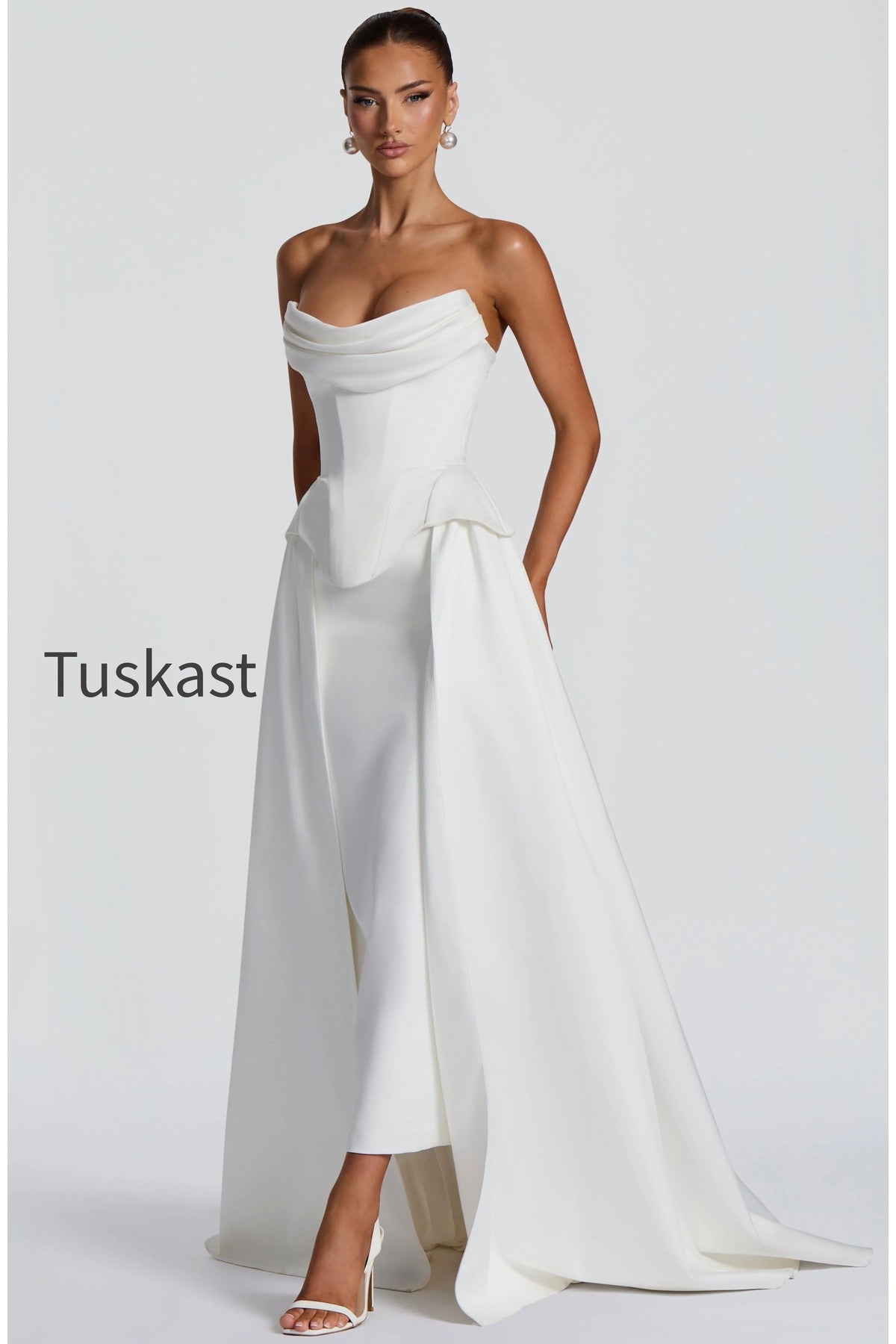 Neri Skirt Train - Ivory