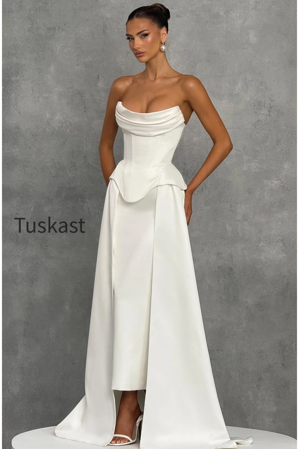 Neri Skirt Train - Ivory
