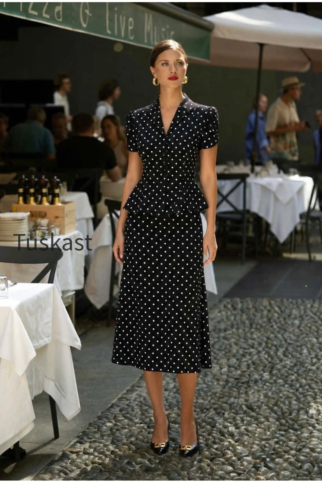 Andi Polka Dot Rayon Blouse