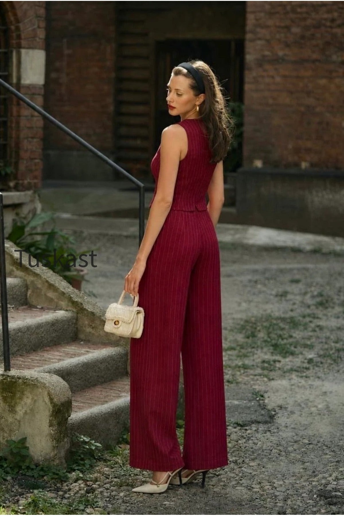 Adelia Striped Vest