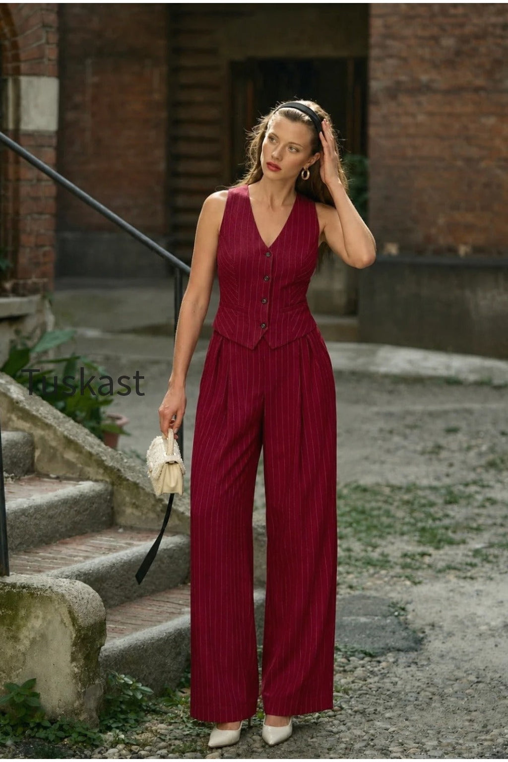 Adelia Striped Vest