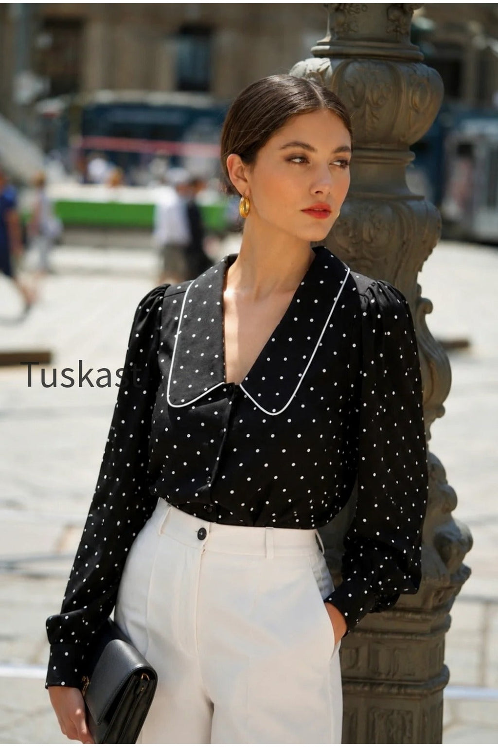 Laurent Polka Dot Blouse