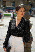 Laurent Polka Dot Blouse
