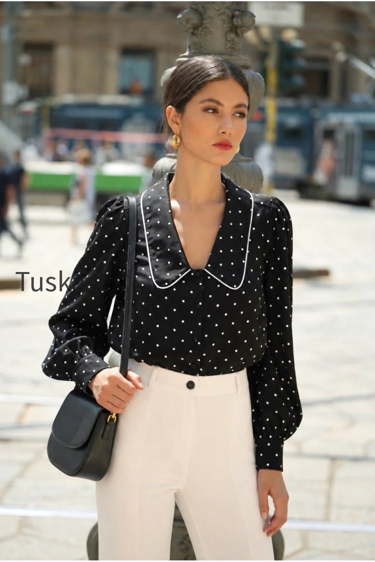Laurent Polka Dot Blouse