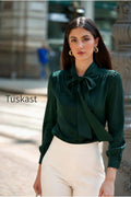 Lena Silk Bow Blouse