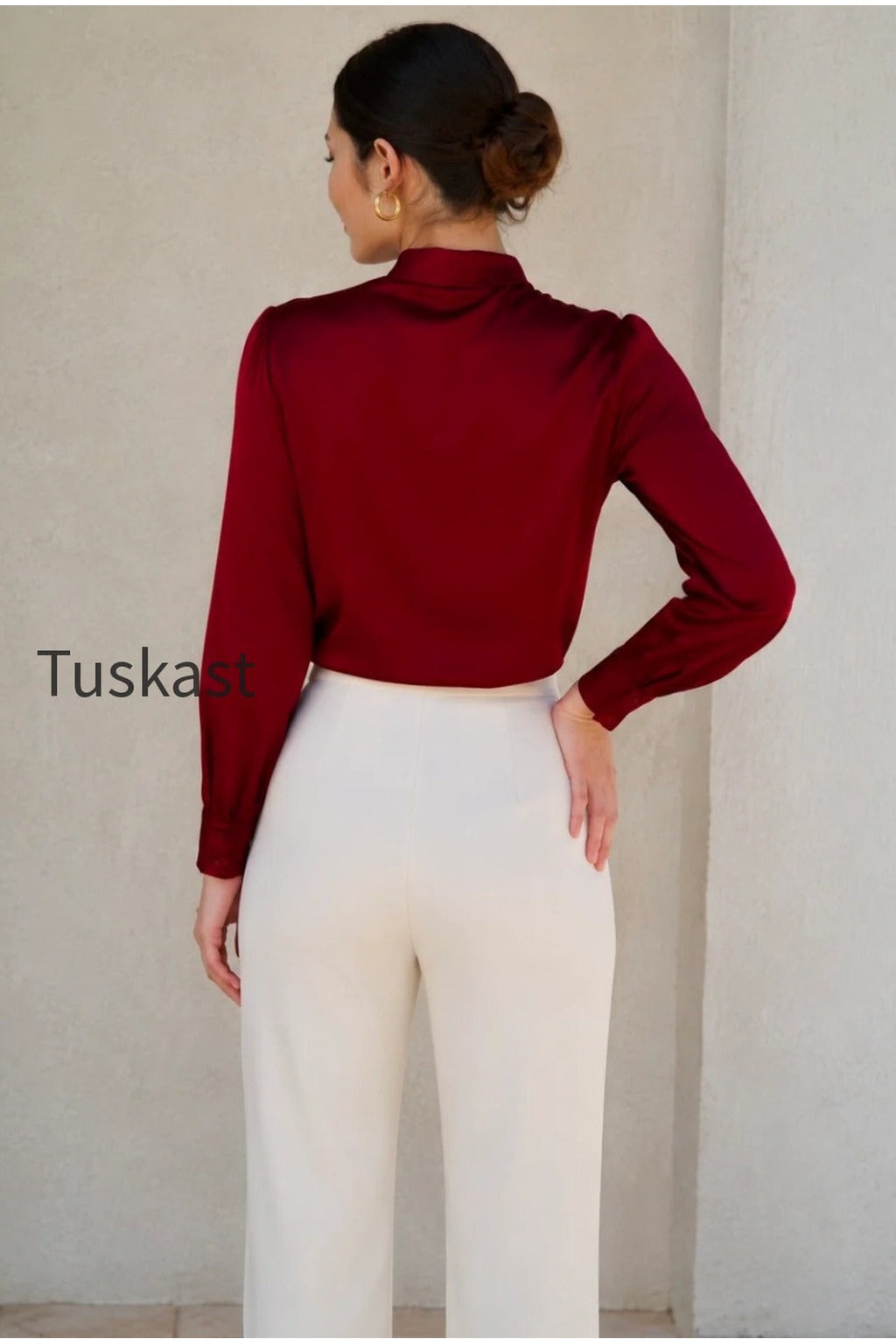 Lena Silk Bow Blouse
