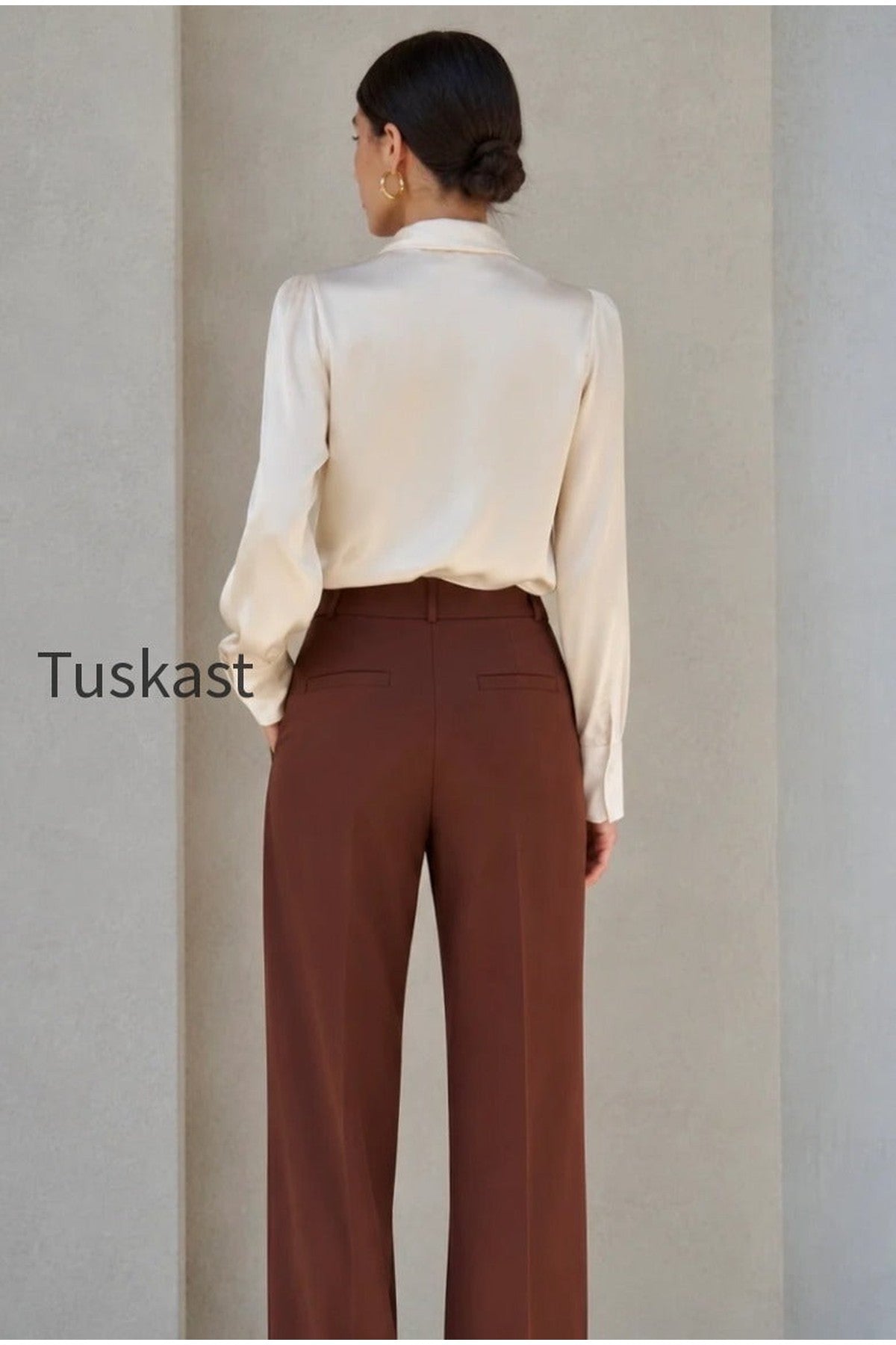Lena Silk Bow Blouse