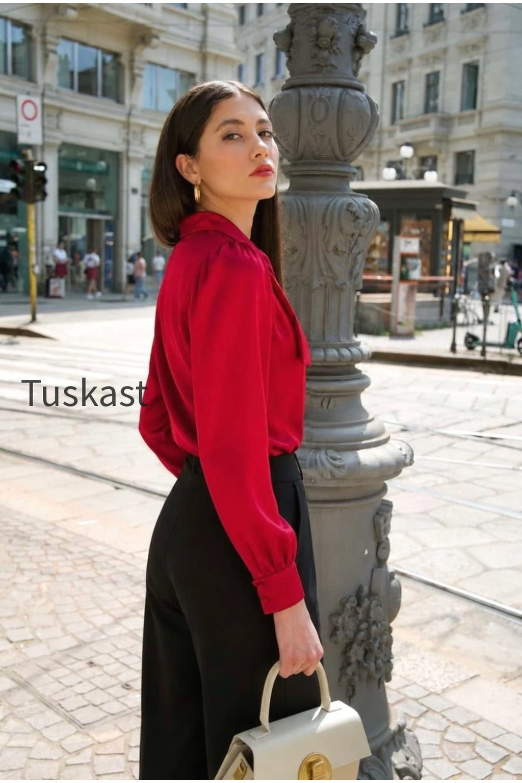 Lena Silk Bow Blouse